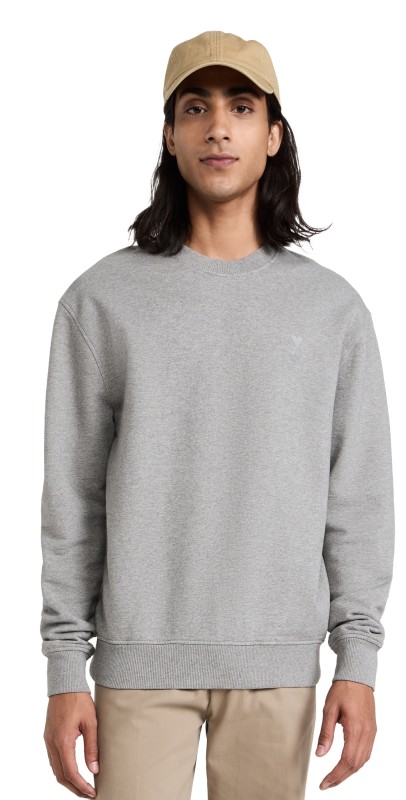 AMI AMI De Coeur Unisex Sweatshirt Heather Grey