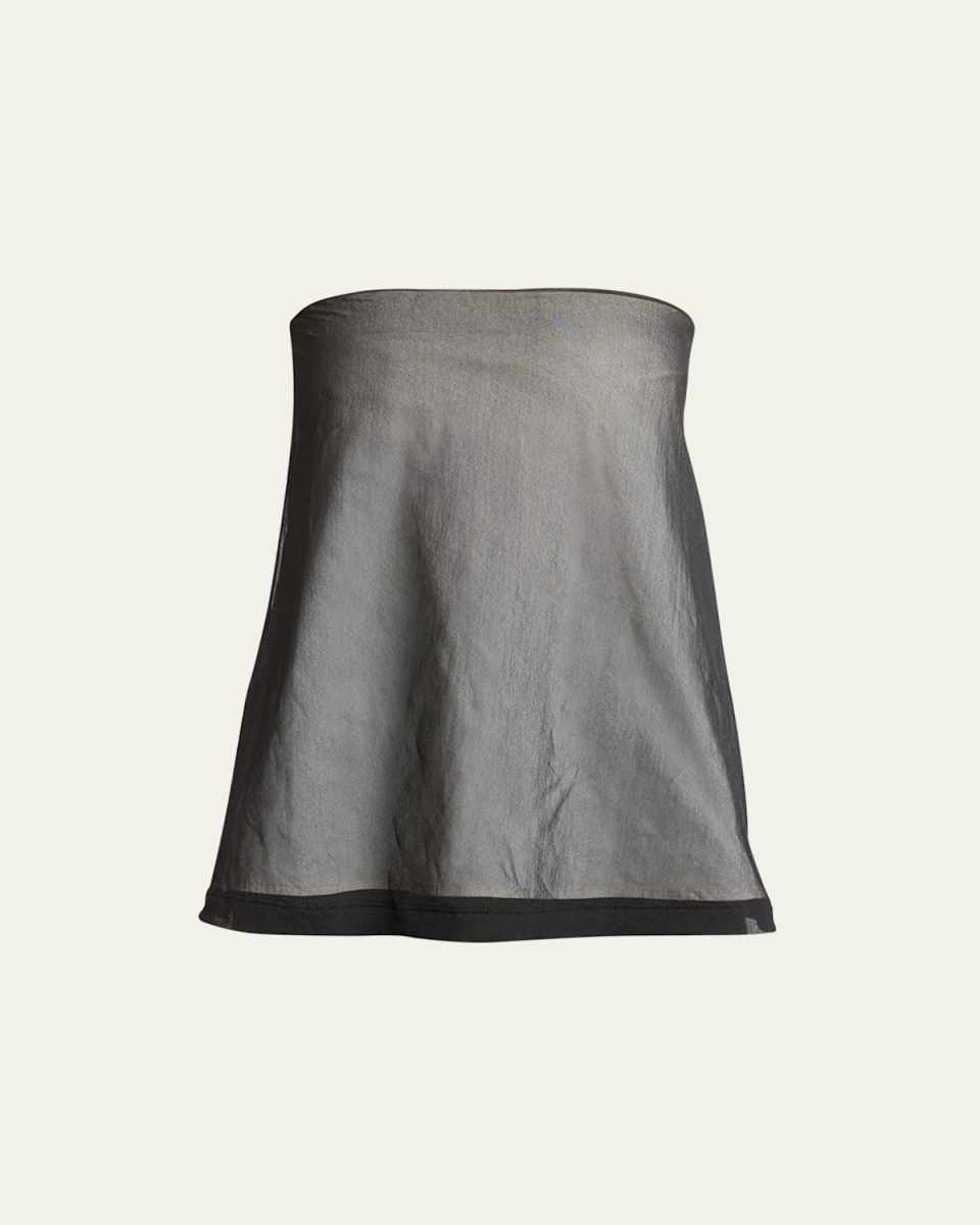 Gwen Strapless Sheer Overlay Midi Dress