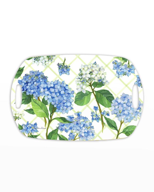 Hydrangea Lattice Shatter-Resistant Bamboo Serving Tray