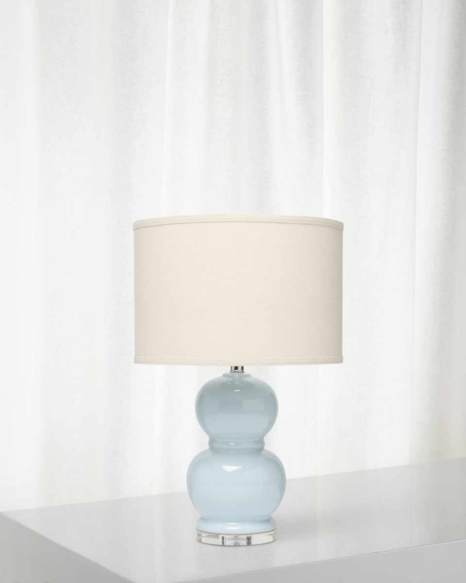 Bubble Ceramic Table Lamp, Starlight Blue