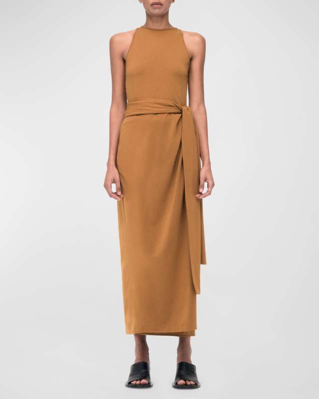 Sarong Tie Midi Dress