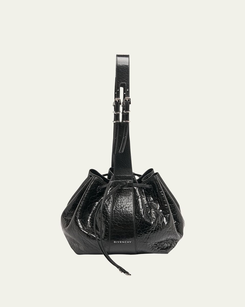 Pumpkin Medium Shoulder Bag in Embossed Leather