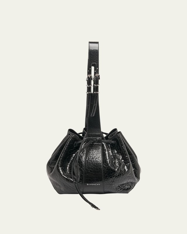 Pumpkin Medium Shoulder Bag in Embossed Leather