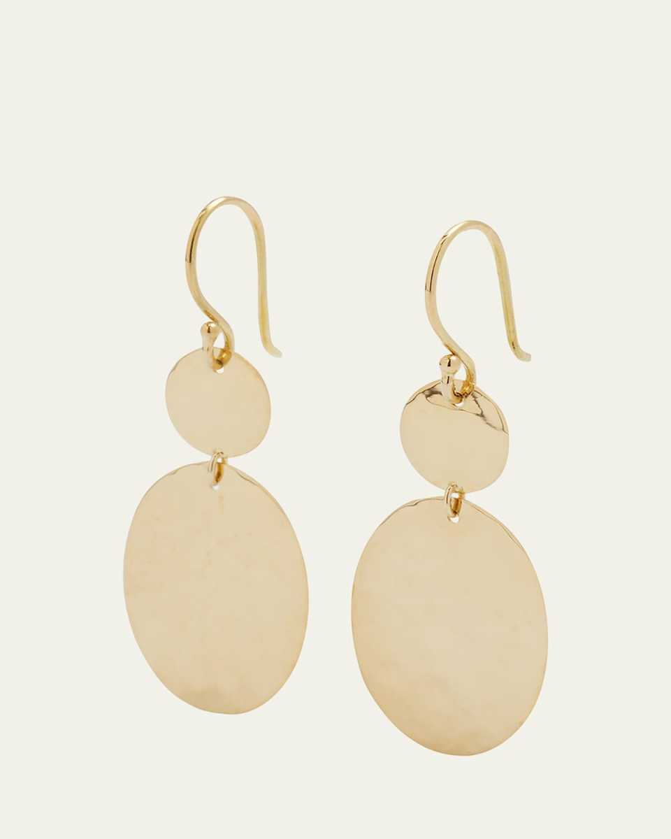 Crinkle Hammered Crazy 8 Earrings in 18K Gold
