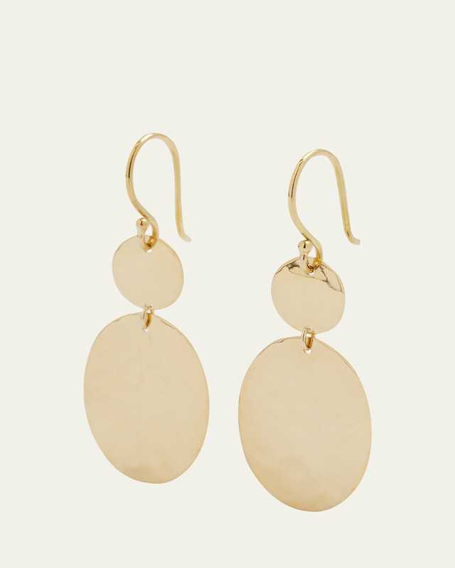Crinkle Hammered Crazy 8 Earrings in 18K Gold