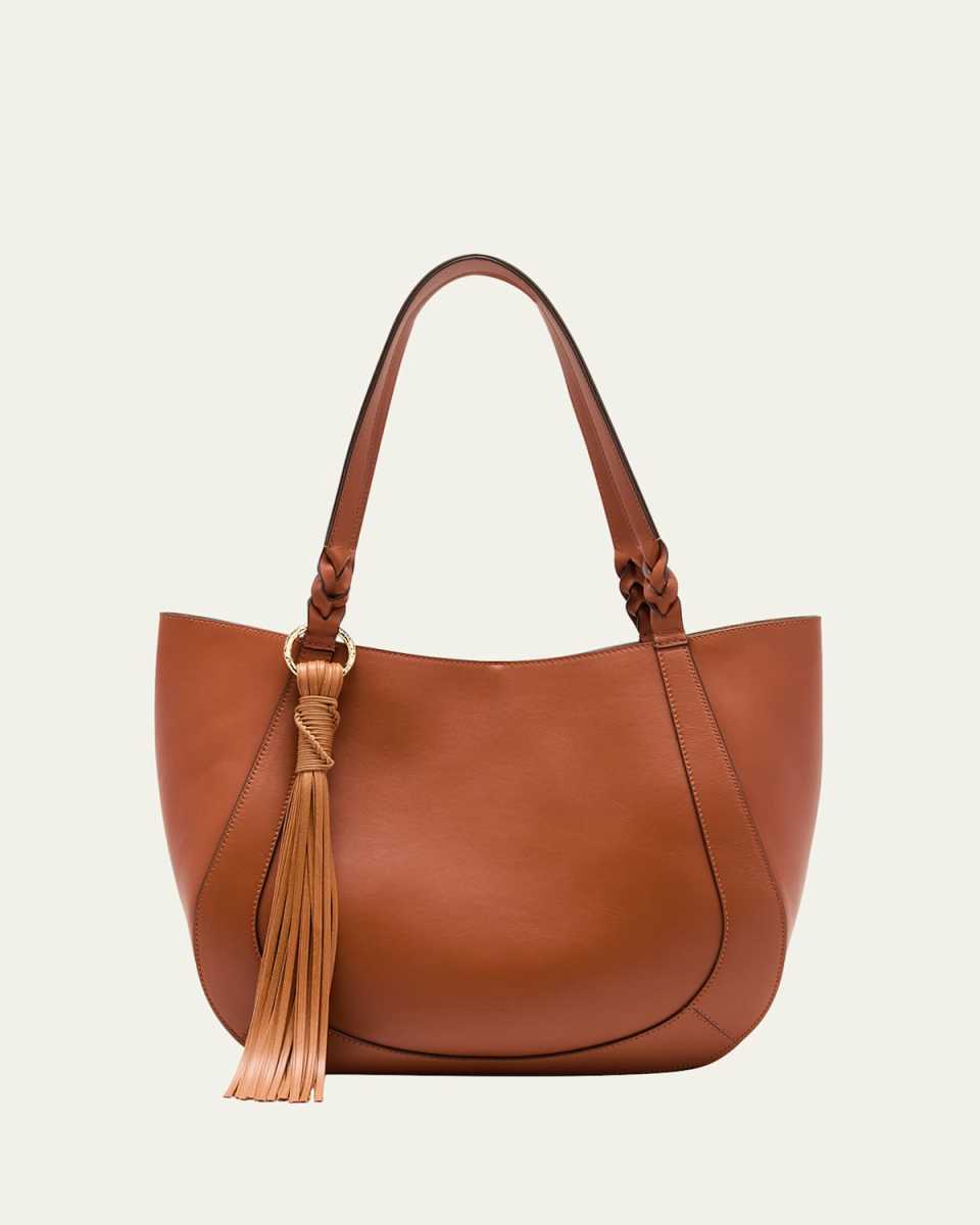 Albers East-West Leather Tote Bag