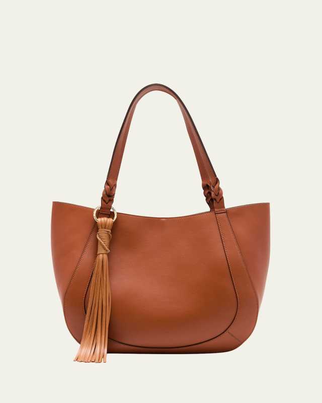 Albers East-West Leather Tote Bag