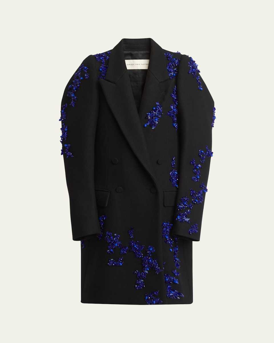 Rinky Crystal Embellished Overcoat