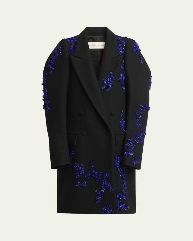 Rinky Crystal Embellished Overcoat