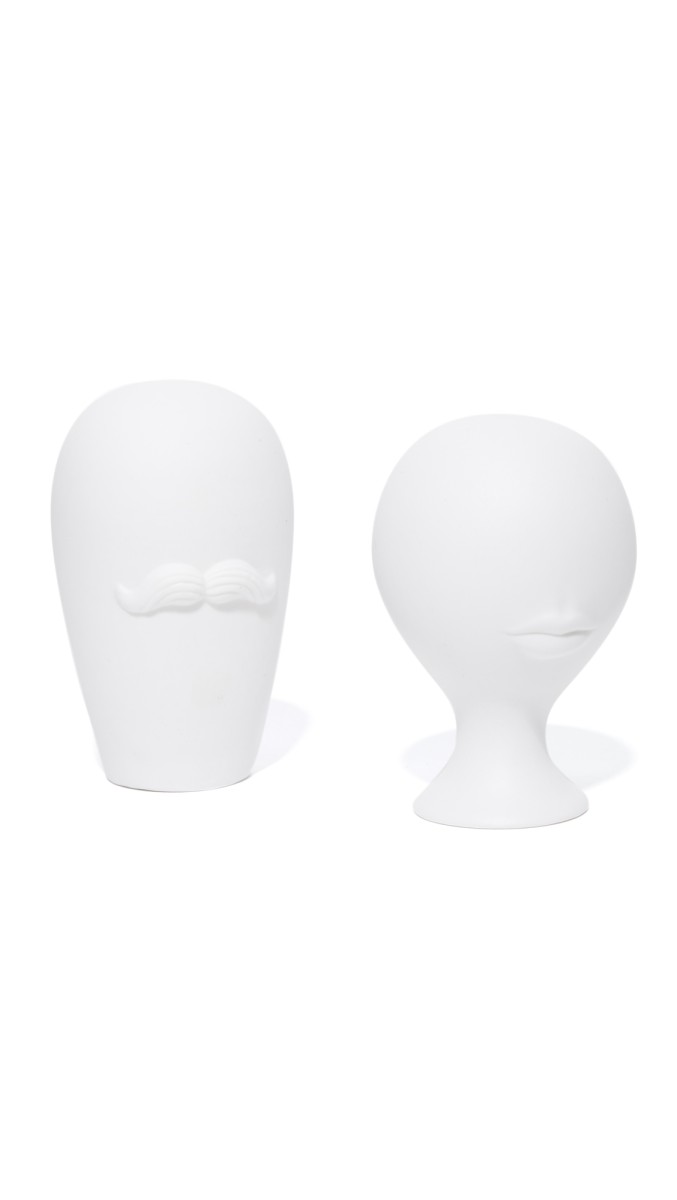 Jonathan Adler Mr. and Mrs. Muse Salt + Pepper Shakers White One Size