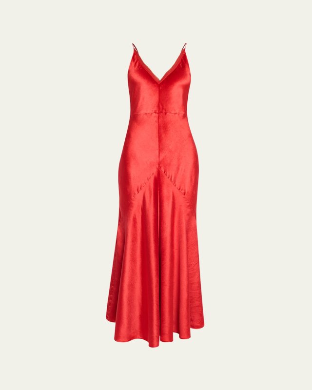 Brigita Silk Velvet Slip Dress