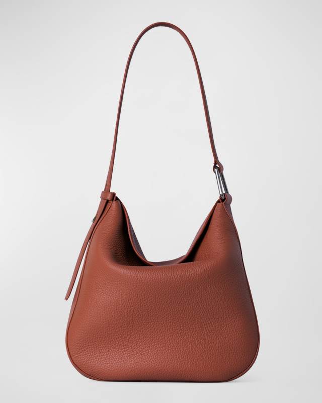 Anna Medium Leather Hobo Bag