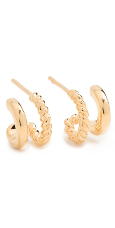 Missoma Radial Double Huggies Gold