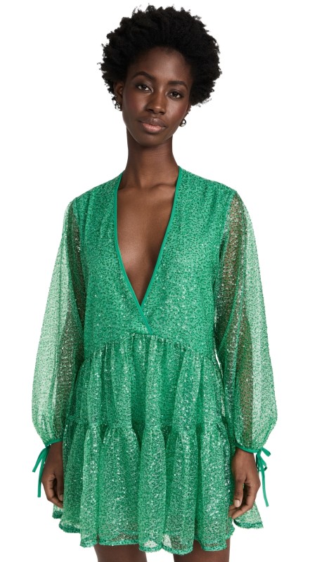 Stella Nova Sequins Mini Dress Bright Mint