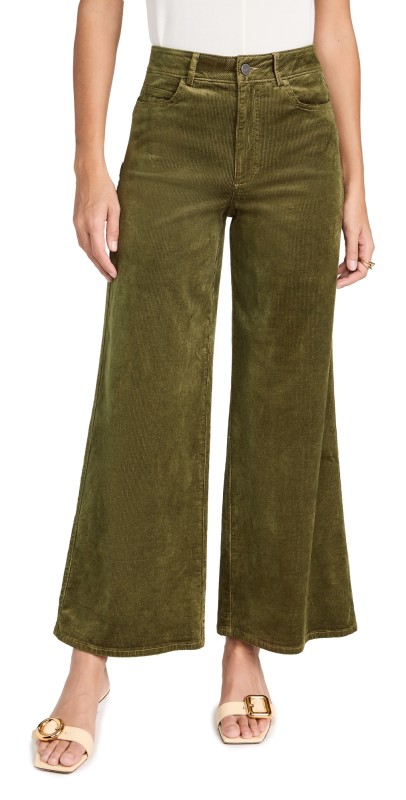 PAIGE Harper Ankle Corduroy Pants Army