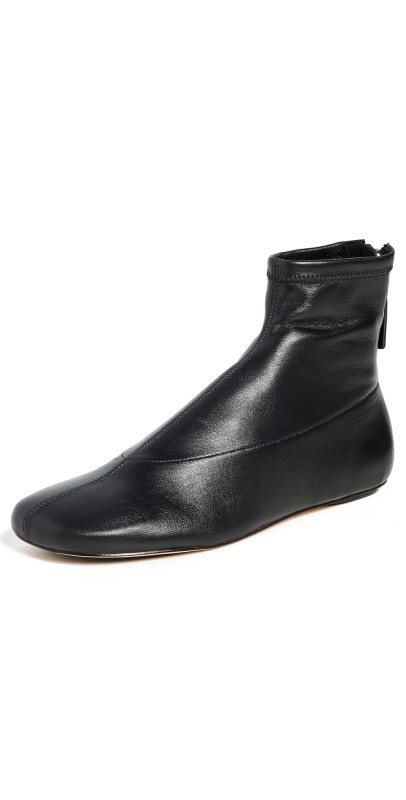 Reformation Payton Stretch Booties Black Stretch Leather