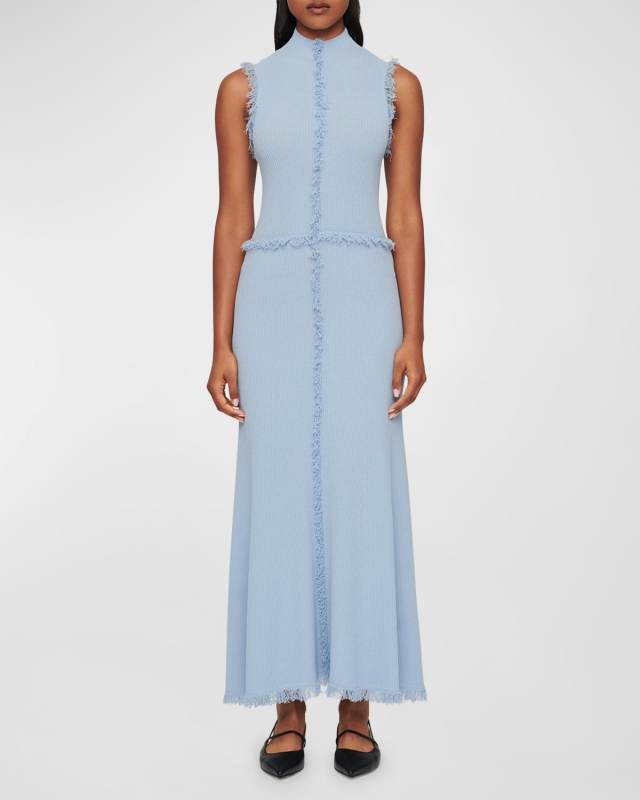 Avalon Fringe-Trim Maxi Dress