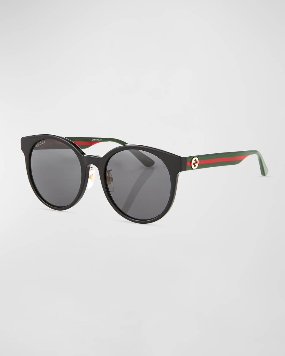Round Web-Arms Acetate Sunglasses