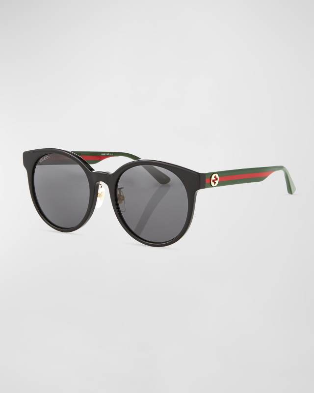Round Web-Arms Acetate Sunglasses
