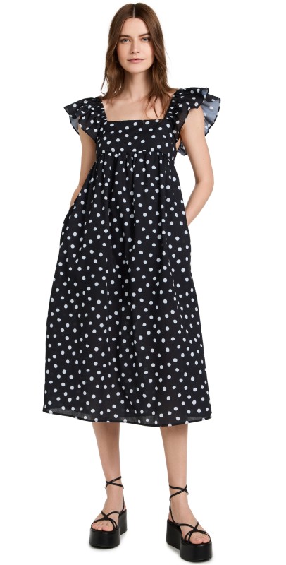 o. p.talem Dress Black Polka Dot