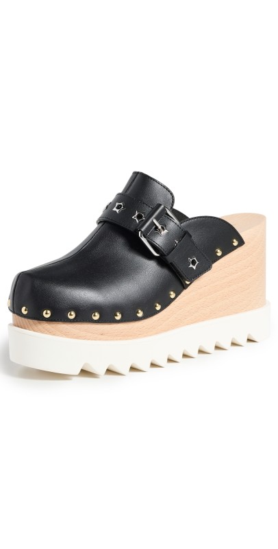 Stella McCartney Elyse Star-Studded Mules Black