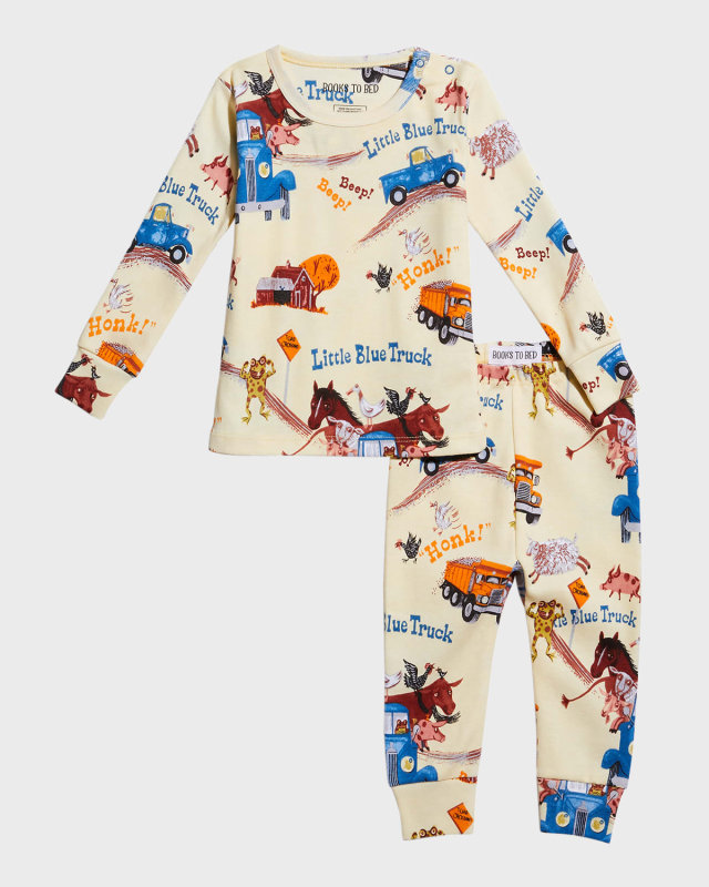 Boy's Little Blue Truck Printed 2-Piece Pajamas, Size