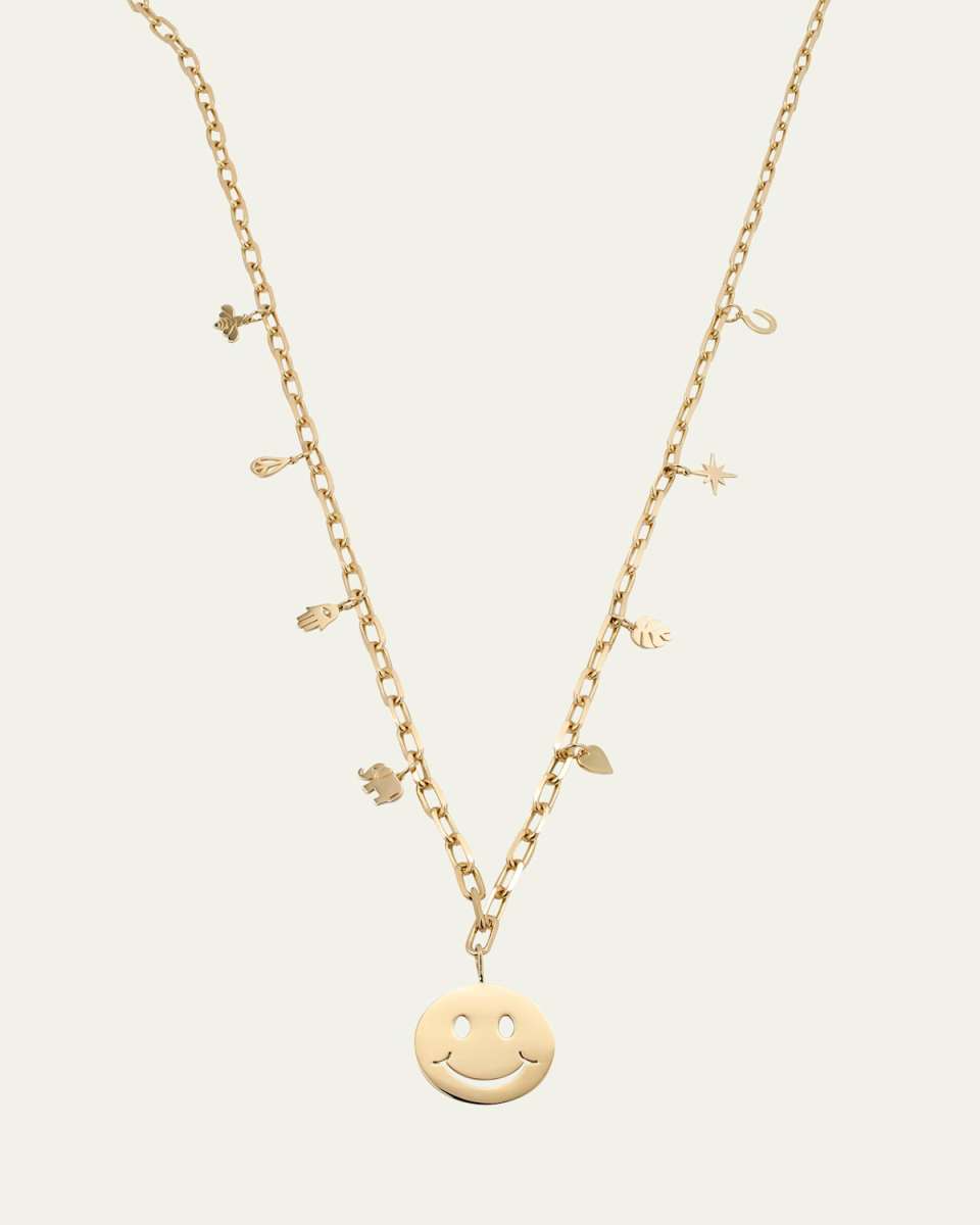 14k Yellow Gold Charm Necklace