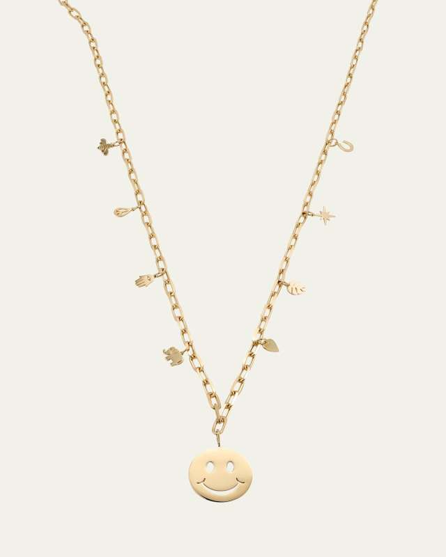 14k Yellow Gold Charm Necklace