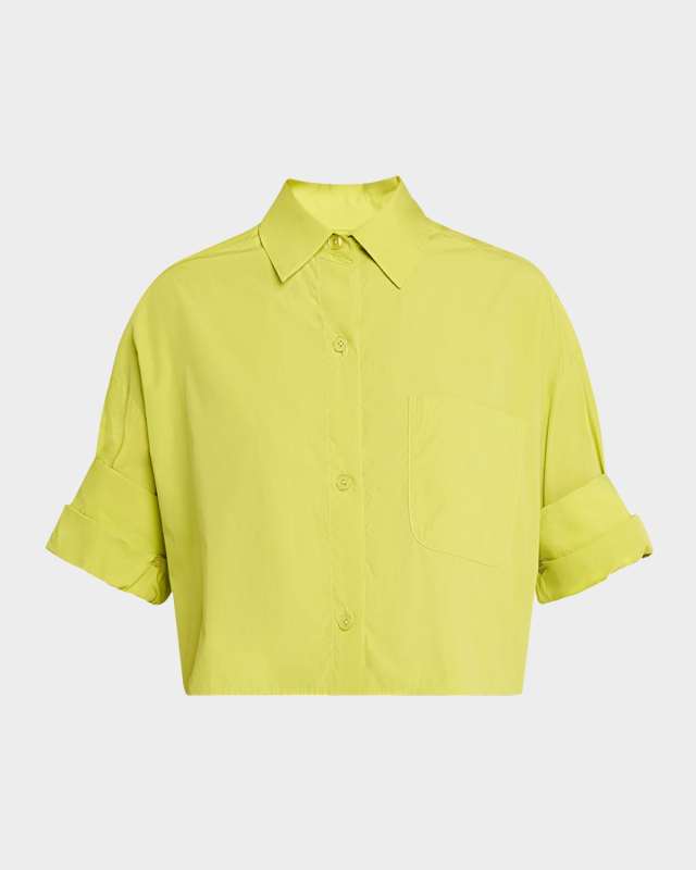 Next Ex Cropped Button-Front Shirt
