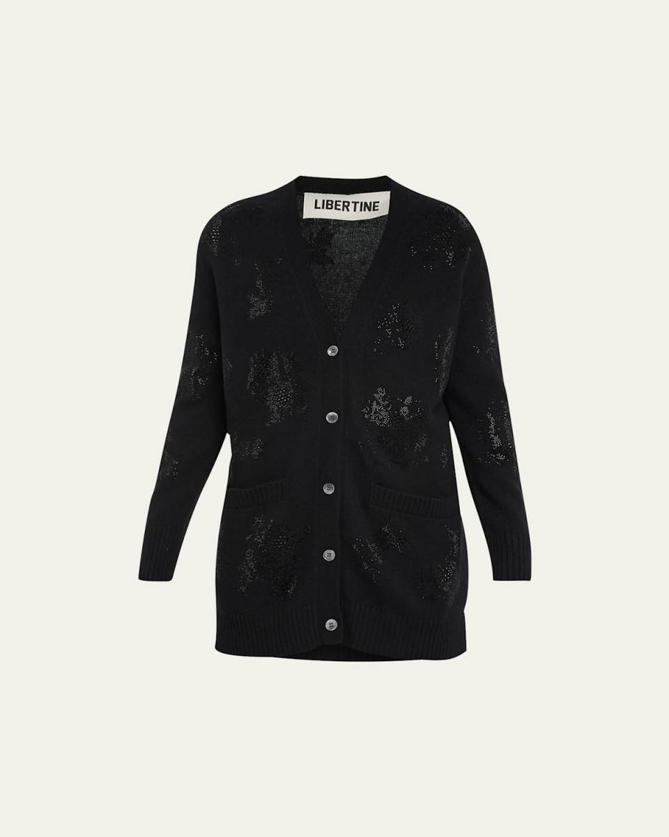 Gothic Garden Oversized Cashmere Cardigan