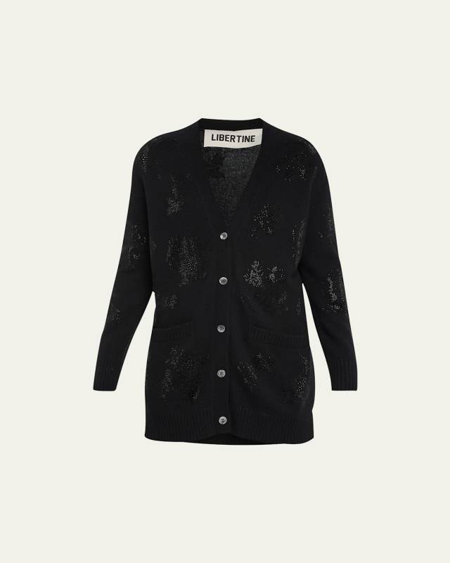 Gothic Garden Oversized Cashmere Cardigan