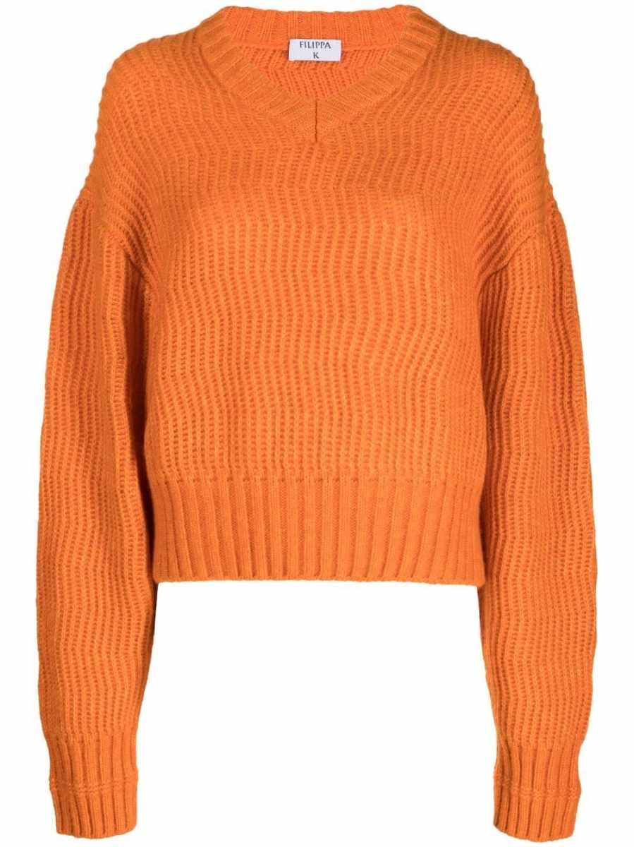 drop-shoulder chunky-knit jumper