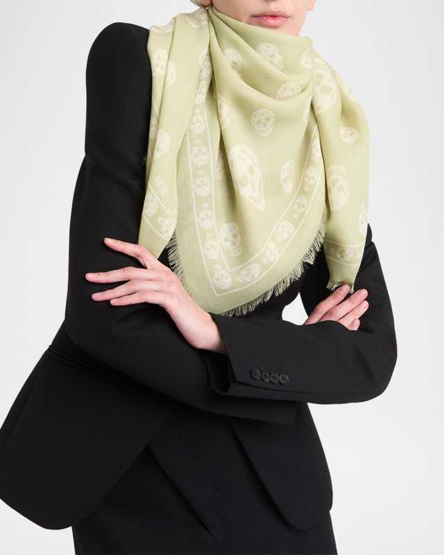 Classic Skull Wool Scarf