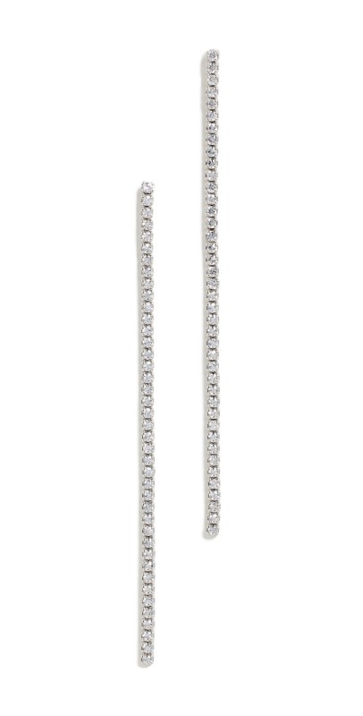 SHASHI Tennis Drop Earrings Silver