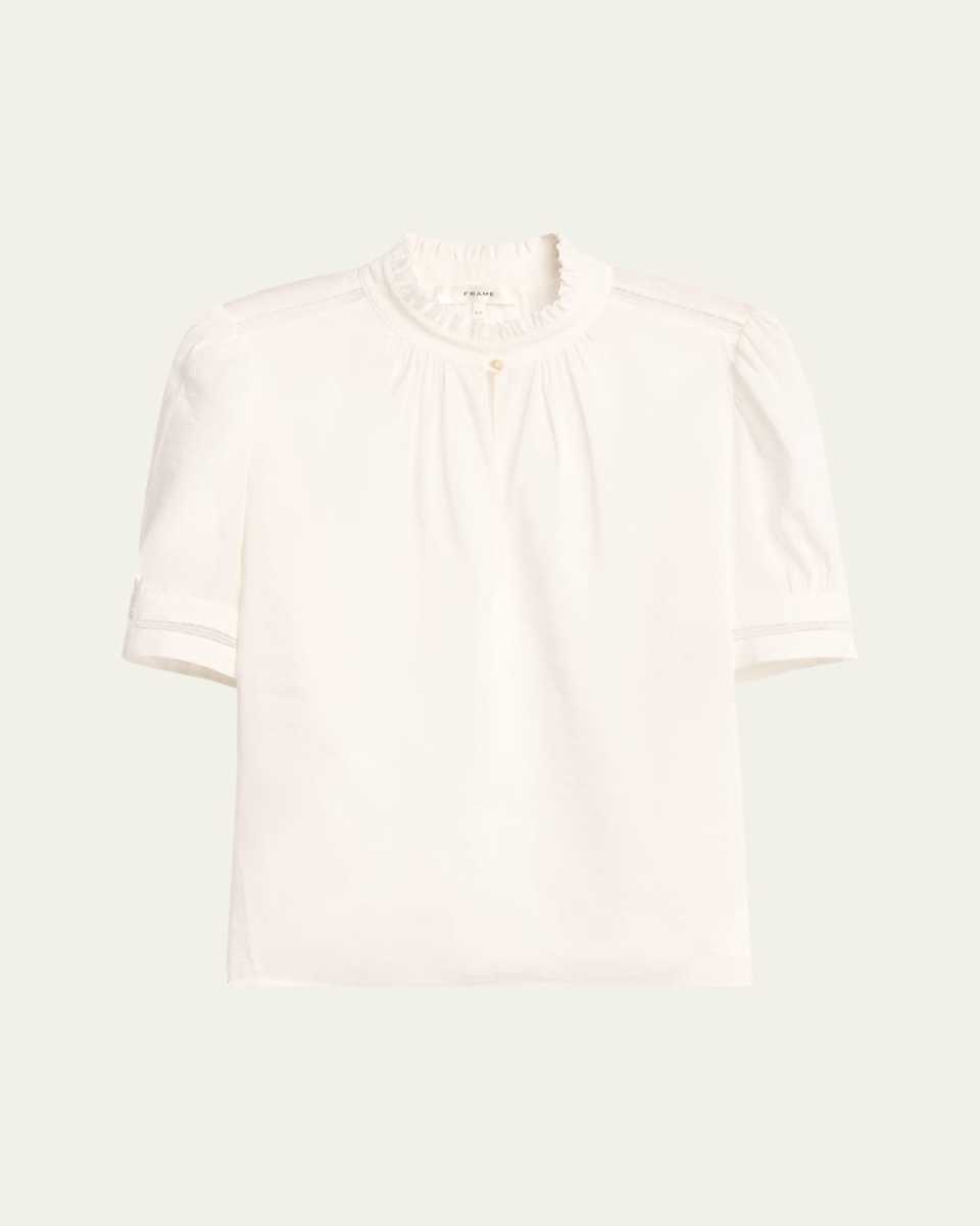Short-Sleeve Lace Inset Top