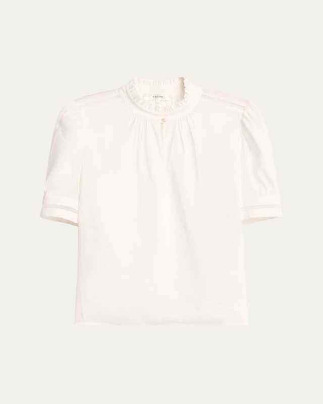 Short-Sleeve Lace Inset Top