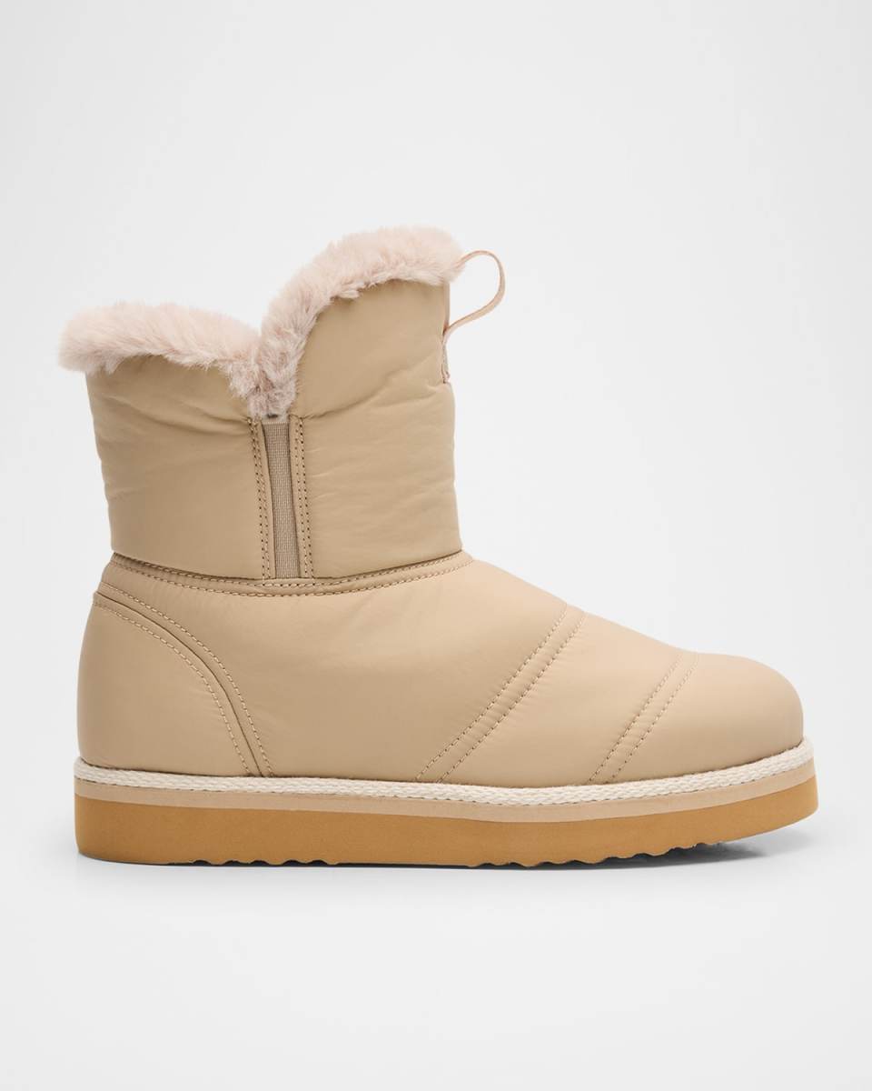 Rose Puffy Faux Fur Winter Booties