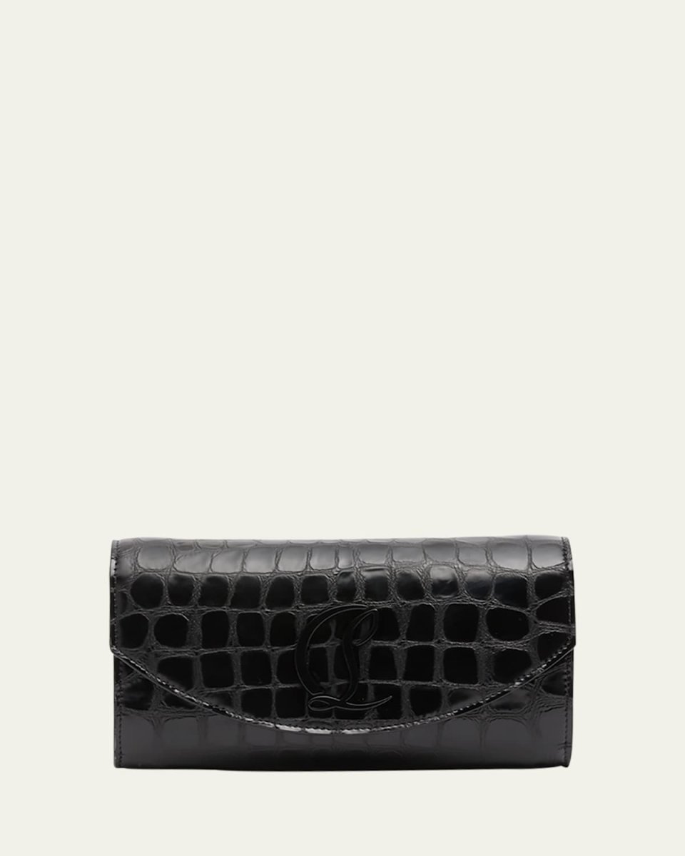 Loubi54 Wallet on Chain in Alligator Embossed Leather