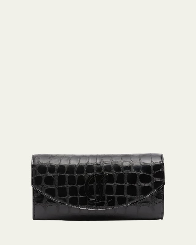 Loubi54 Wallet on Chain in Alligator Embossed Leather