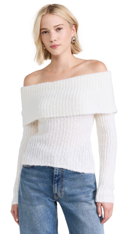 Reformation Oberon Sweater White
