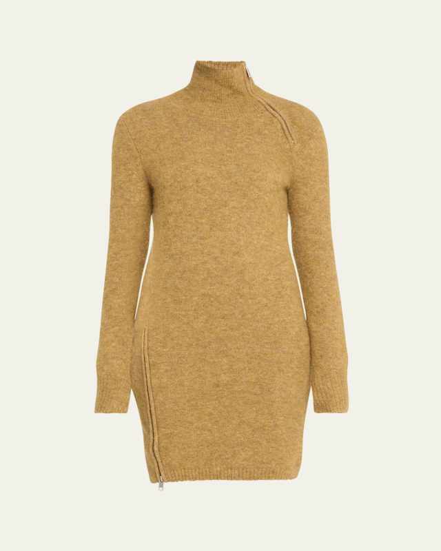 Ohara Zip Turtleneck Mini Dress