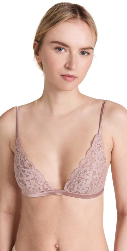 Fleur du Mal Charlotte Lace Triangle Bra Black
