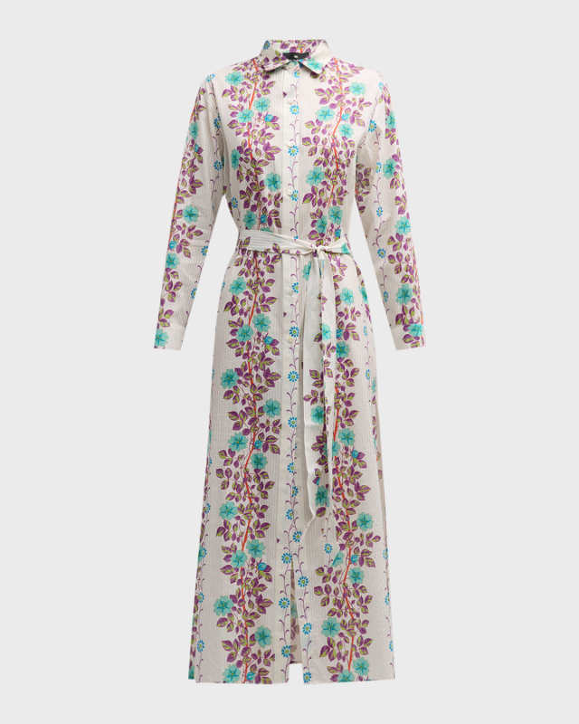 Floral-Print Maxi Dress Coverup