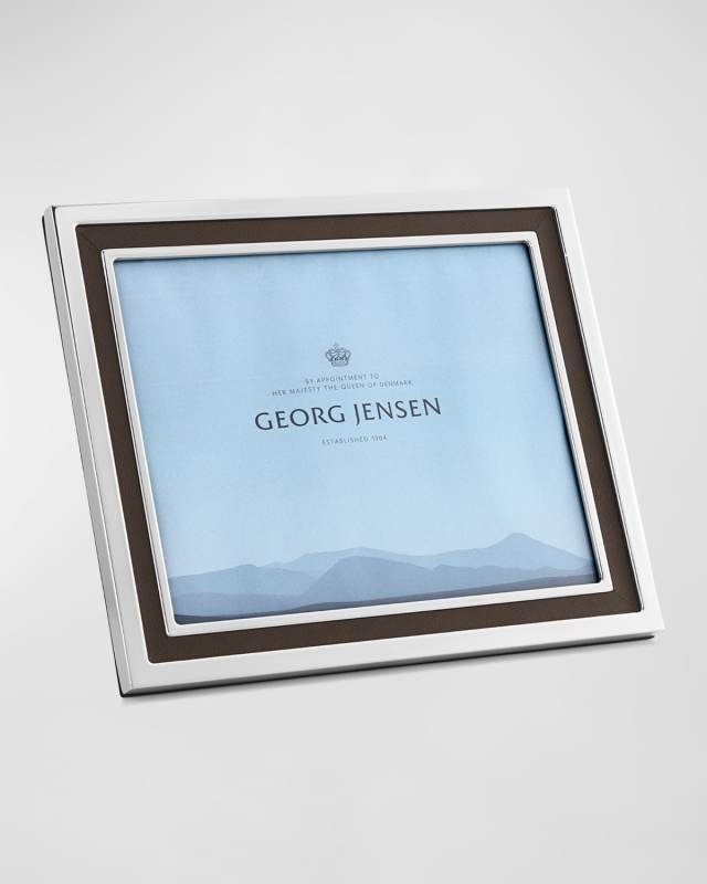 Manhattan Leather and Stainless Steel Frame, 8" x 10"