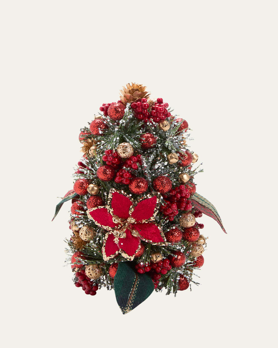 Regal Poinsettia Holiday 7" Tabletop Tree