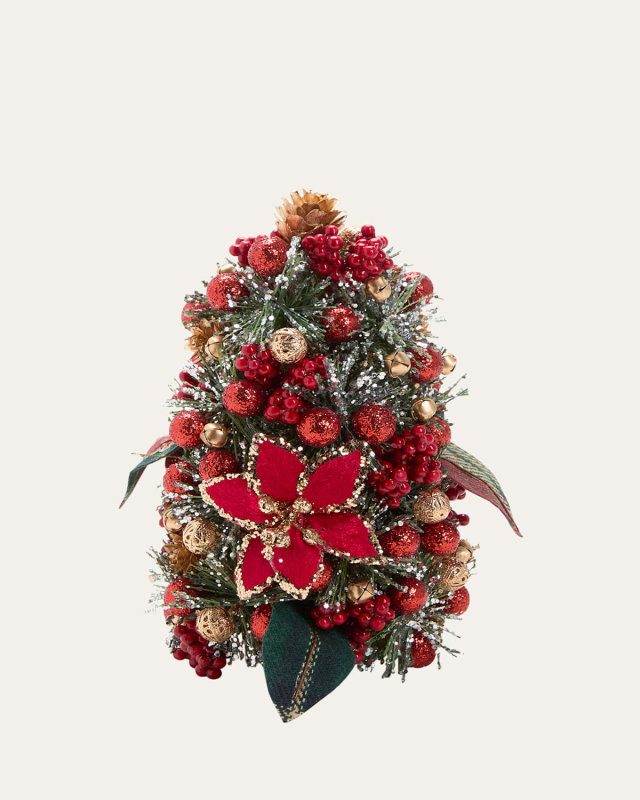 Regal Poinsettia Holiday 7" Tabletop Tree