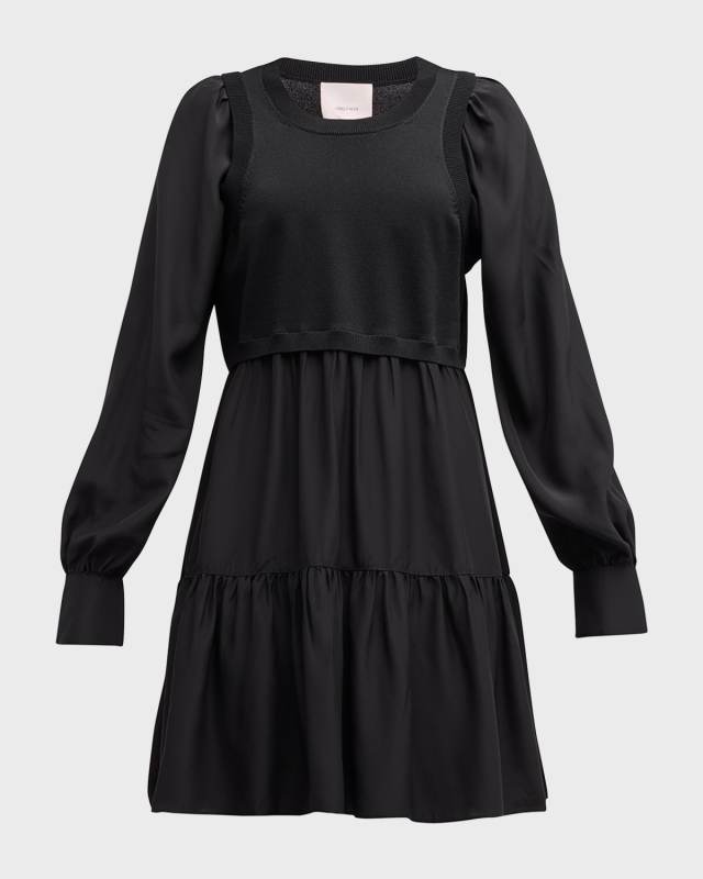 Presley Tiered Silk Mini Dress