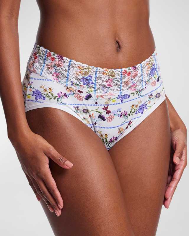 Floral-Print Cotton French Briefs