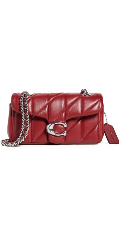 Coach Quilted Tabby Shoulder Bag 20 with Chain LH/Dark Ruby