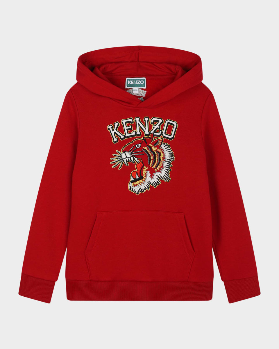 Boy's Logo & Animal Embroidered Hoodie, Size 4-